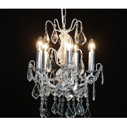 French Silver Small Chandelier