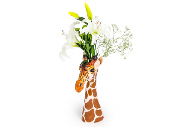 Ceramic Giraffe Head Vase