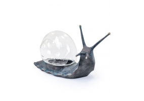 Antiqued Bronze Effect Snail with Glass Shell Display Box