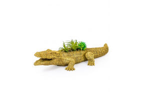 Natural Wicker Effect Crocodile Plant Holder