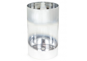 Large Silvered Round Glass Vase