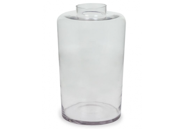 Medium Clear Glass Jar Vase