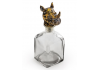 Large Glass Storage Bottle with Rhino Head Stopper