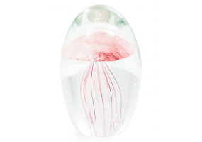 Rose Jellyfish Glass Paperweight with Gift Box