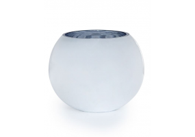 Medium Silvered Round Glass Bowl