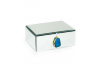 Large Mirrored Jewellery Box with Blue Agate Handle