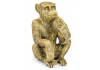 Antiqued Gold Sitting Monkey Figure/Bottle Holder