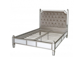 Champagne Apolco Mirror King Size Bed Frame