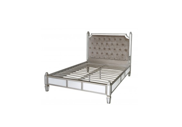 Champagne Apolco Mirror King Size Bed Frame