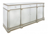 Apolco Champagne Mirrored 4 Door 3 Drawer Sideboard
