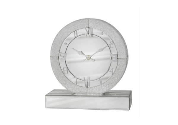 Large Ariana Champagne Sparkle Round Table Clock
