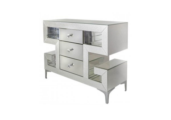 Arena Champagne Sparkle 3 Drawer Cabinet