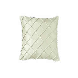 Silk Beaded Cross Stitch Pattern Cushion Cover - Cream