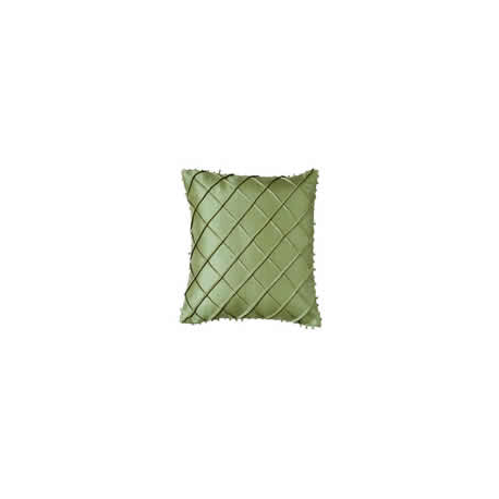 Silk Beaded Cross Stitch Pattern Cushion Cover - Moss