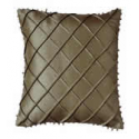 Silk Beaded Cross Stitch Pattern Cushion Cover - Latte