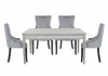 Medium Bayside Dining Set With 6 Ring Back Grey Chairs