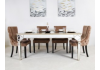 Morocco Dining Set With 4 Tufted Back Champagne Chairs