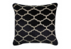 Morocco Patterned Black Velvet Cushion