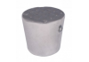 Grey Round Velvet Stool With Buttons And Side Rings