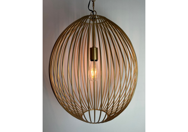 Gold Extra Large Wire Sphere Ceiling Pendant