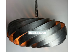 Antique Steel Metal Twist Ceiling Pendant Light