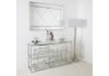 Steel and Clear Glass Tiered Console Table