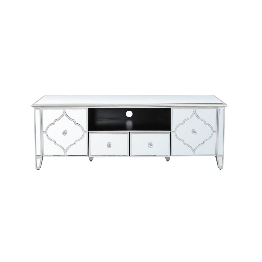 Morocco Silver Mirror TV Entertainment Unit