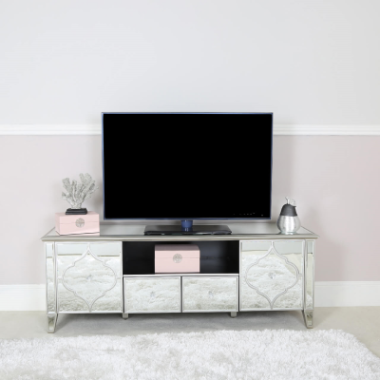 Morocco Silver Mirror TV Entertainment Unit