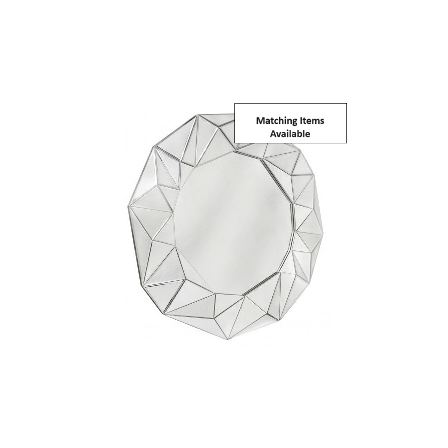 Glacier 100cm Wall Mirror Silver Trim