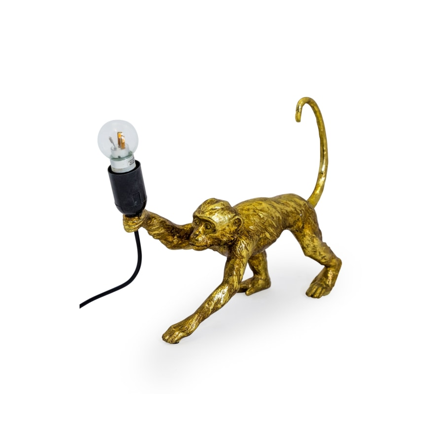 Antique Gold Crawling Monkey Table Lamp Antique Gold Crawling Monkey Table Lamp