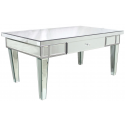 Mirror Coffee Table with Silver finish