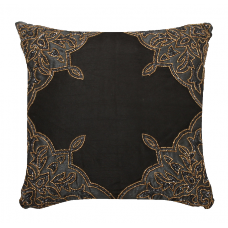 Black Sequinned Indian Cushion