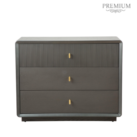 Alemie Smoke Grey Elm 3 Drawer Chest