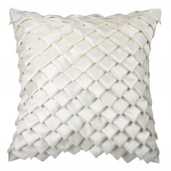Ivory Satin Folds Cushion