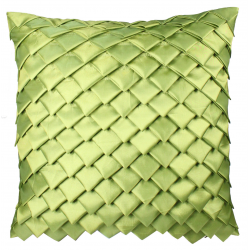 Pistachio Satin Folds Cushion