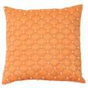 Orange Pearl Studded Cushion