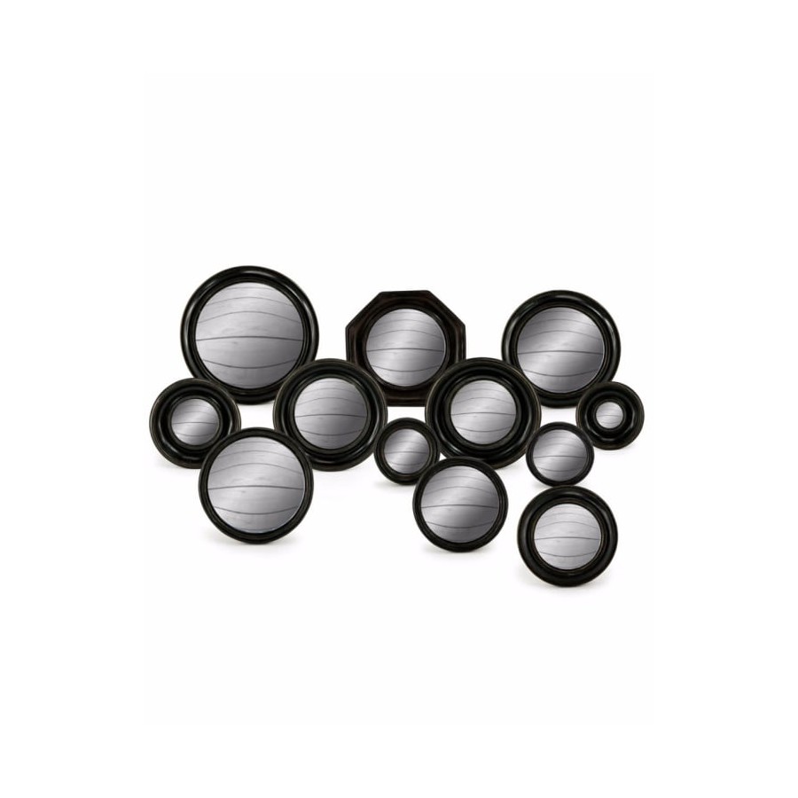 set-of-12-assorted-black-framed-convex-mirrors-mk4-mk15 set-of-12-assorted-black-framed-convex-mirrors-mk4-mk15