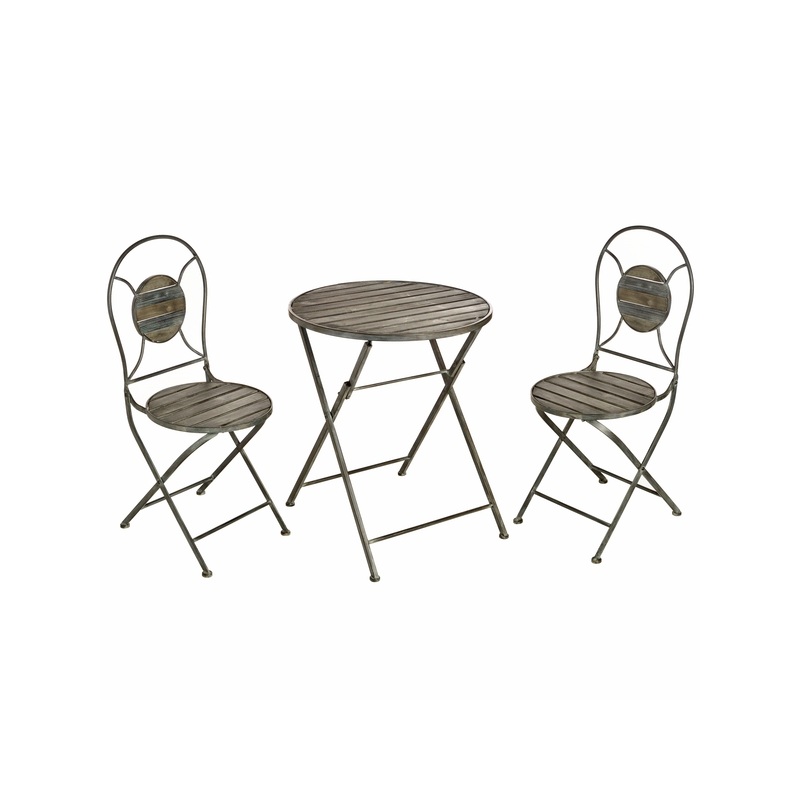 Antique Grey Garden Table and Chair Set - Forever Furnishings