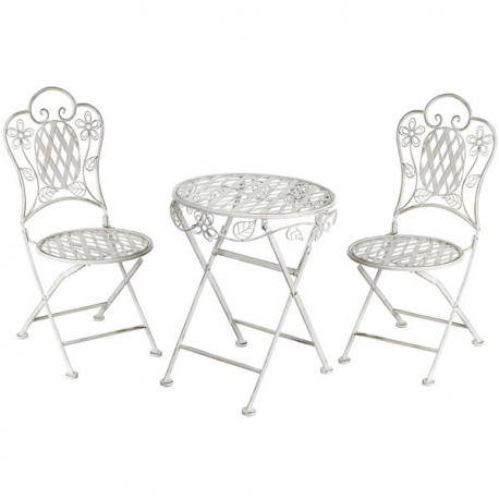 Children's garden table and chairs set - off white