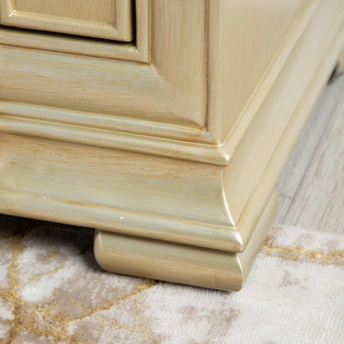 Lucsa 2 Drawer Bedside Cabinet - Champagne Grey