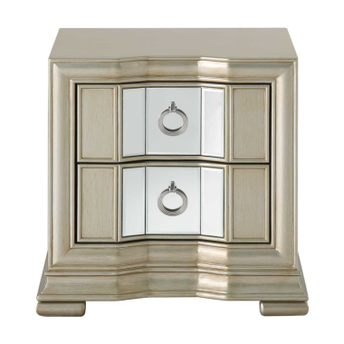 Lucsa 2 Drawer Bedside Cabinet - Champagne Grey