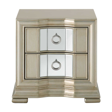 Lucsa 2 Drawer Bedside Cabinet - Champagne Grey