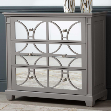 Torio Grey Wood Chest Of 3 Drawers