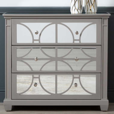 Torio Grey Wood Chest Of 3 Drawers