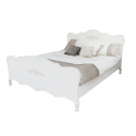 French Style Ivory Cream Wooden Bed Frame - Double