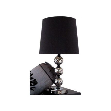Black 3 Mosaic Silver Ball Table Lamp 