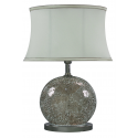 Mercury Silver/Gold Sparkle Mosaic Oval Table Lamp