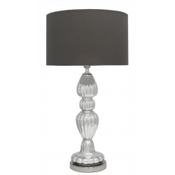 Chrome Statement Lamp with Chocolate Brown Shade