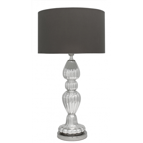 Chrome Statement Lamp with Chocolate Brown Shade