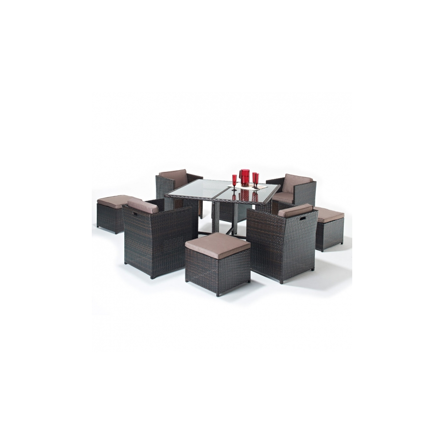 Port Royal Luxe Cube 4 Seater Rattan Garden Set